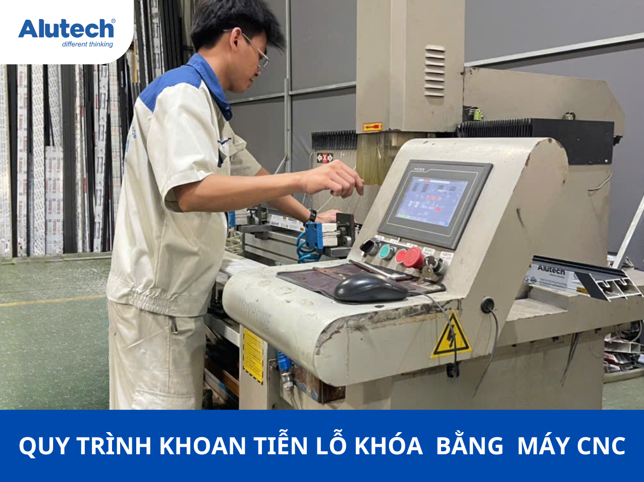 Quy trình quan khét lỗ khóa của cửa nhôm 