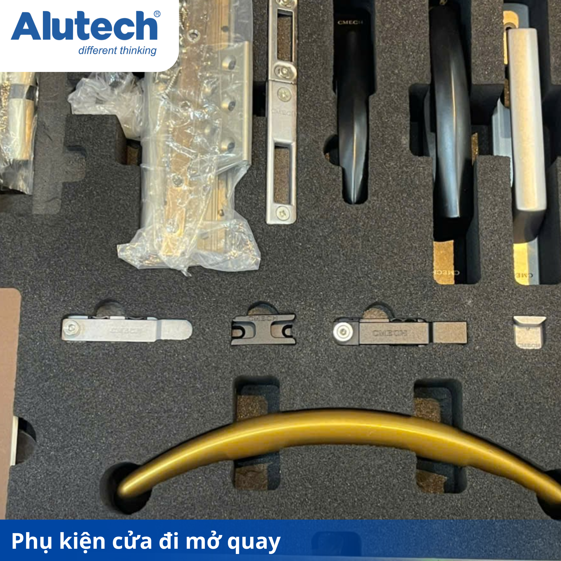 Bộ phụ kiện cửa mở quay Alutech 