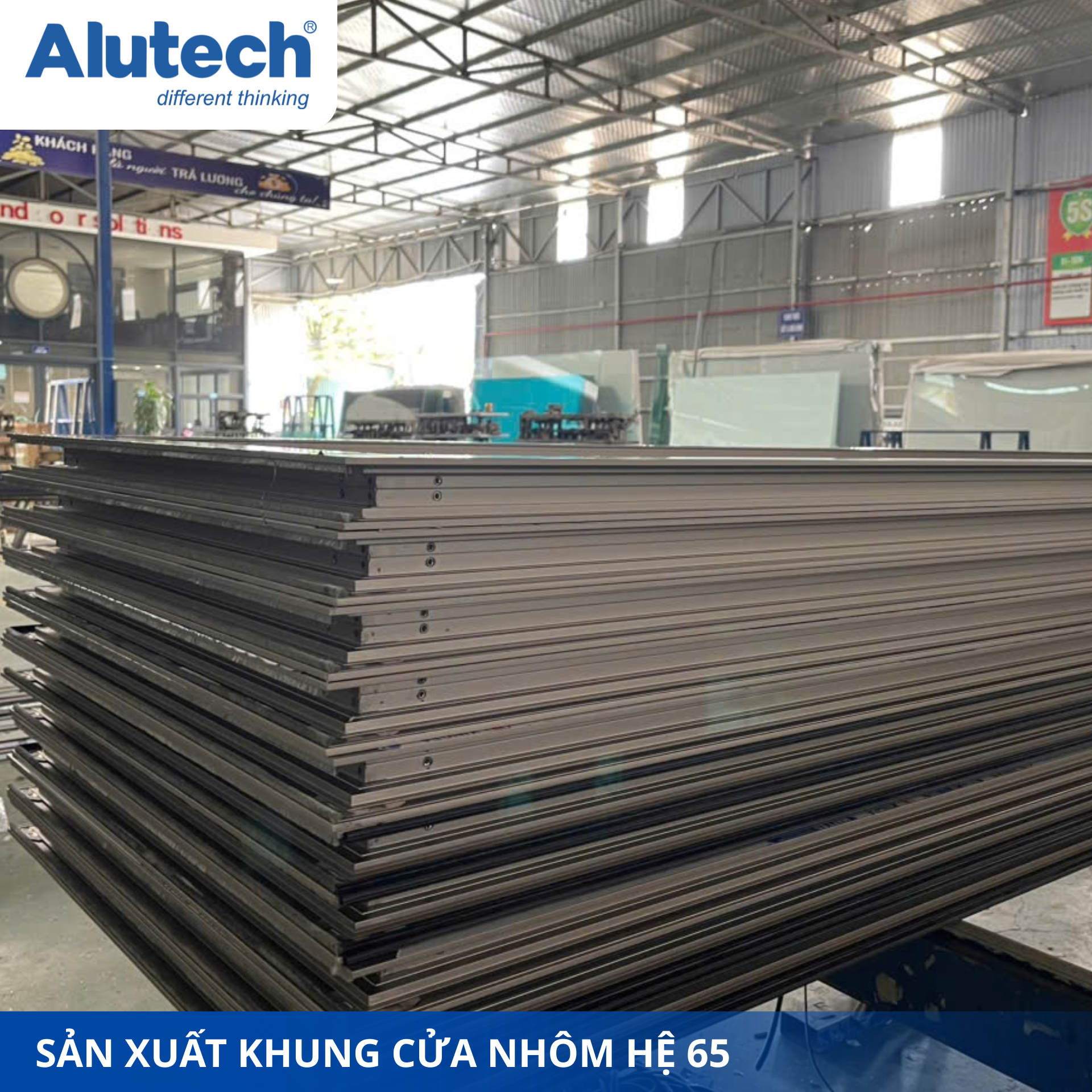 Gia công sản xuất cửa nhôm Alutech Hệ 65 